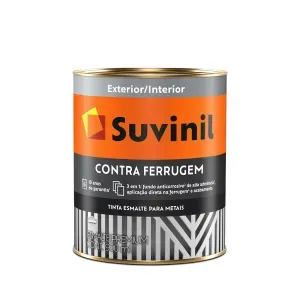 Tinta Esmalte Contra Ferrugem Brilhante Preto 900ml Suvinil