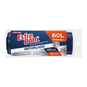 Saco Lixo Reforçado 60L 25 Peças Esfrebom Bettanin