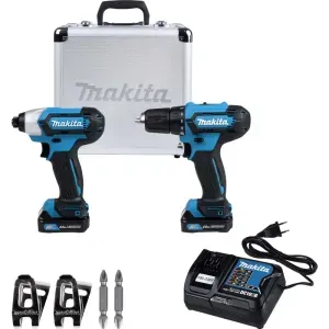 Kit Furadeira e Parafusadeira de Impacto à Bateria 12V Biv Makita