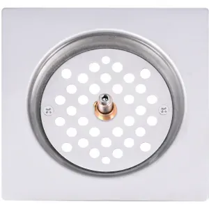 Ralo Click Quadrado em Aço Inox 9,5x9,5cm Liege