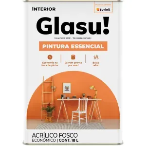 Tinta Acrílica Essencial Fosco Areia 18L Glasu!