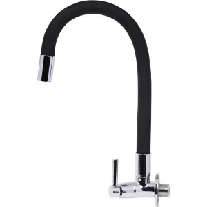 Torneira para Cozinha Bica Flexível Preta C60 Liege