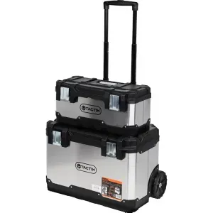 Caixa de Ferramenta Modular Plástica e Metal 2 em 1 Tactix
