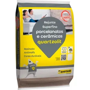 Rejunte para Porcelanatos e Cerâmicas Cinza Platina 5Kg Quartzolit