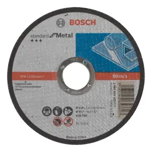 Disco de Corte Standard de Metal Reto 115x1,6mm Bosch
