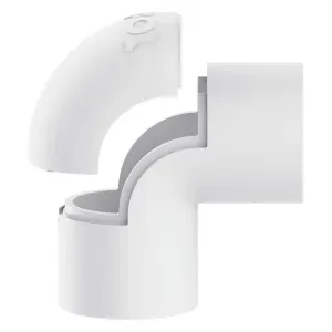 Joelho em PVC 1" com Janela Branco Inpol