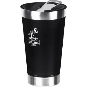 Copo Térmico com Tampa em Aço Inoxidável Preto 473ml Collins