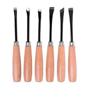 Jogo de Formões de Entalhar 4,4-1" 25,4mm 6 peças Worker