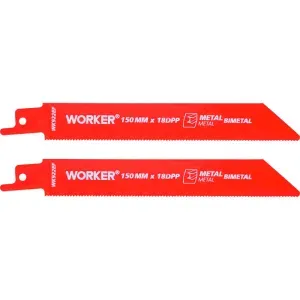 Lâmina para Serra Sabre Bimetálica 1/2” 150mm 18 Dentes Worker