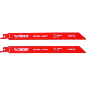 Lâmina para Serra Sabre Bimetálica 1/2” 225mm 18 Dentes Worker