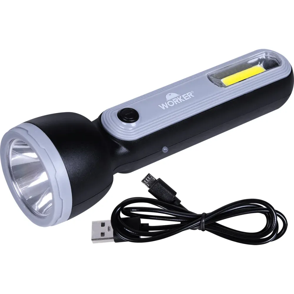 Lanterna Recarregável 2 Leds 180Lm 2W 3,7V Worker Oferta