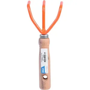 Ancinho Aço Carbono para Jardinagem 3 Dentes Reforçado Kala