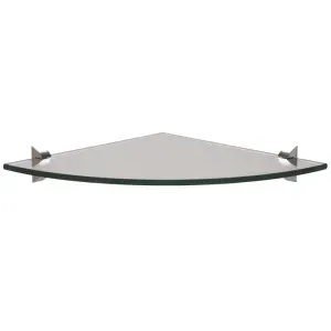 Prateleira de Vidro de Canto com Suporte 250x250x8mm Tramontina