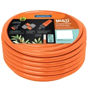 Mangueira de Jardim PVC com 3 Camadas 1/2" 20m Tramontina