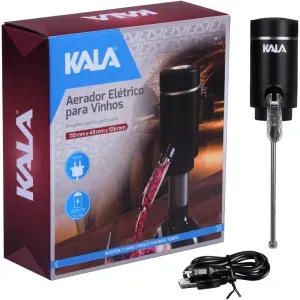 Aerador de Vinho Elétrico Tubo Retrátil USB Biv Kala