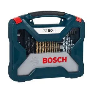 Kit Brocas e Pontas em Titânio com Maleta X-Line 50 Peças Bosch