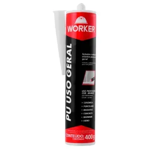 Adesivo Poliuretano Uso Geral Branca 400g Worker