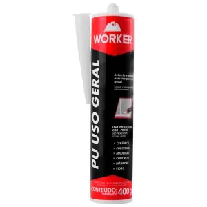 Adesivo Poliuretano Uso Geral Preta 400g Worker