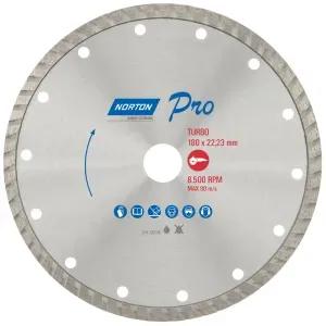 Disco Diamantado Turbo 180 x 8,0 x 22,23mm Norton