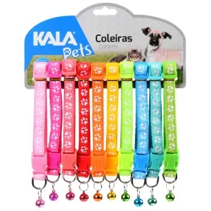 Kit Coleira para Cachorro Ajustável 25-40cm 10 peças Kala