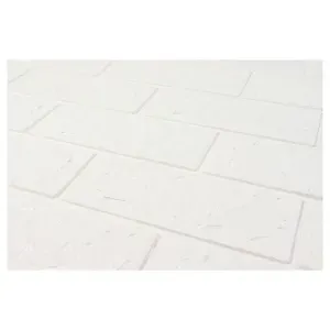 Placa Adesiva 3D Tijolinho para Parede Branco com 25 Peças Kala