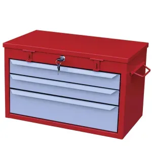 Caixa de Ferramentas com 3 Gavetas Vermelha G3VM Fercar