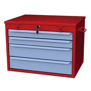 Gabinete com Divisórias Vermelha com 4 Gavetas Fercar