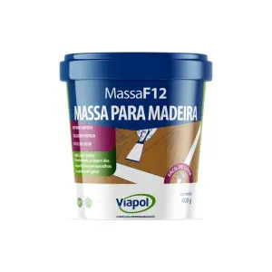 Massa para Madeira F-12 Castanho 400g Viapol