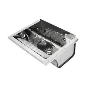 Tanque Inox 26cm Alto brilho com Válvula 47,5x63 Docol