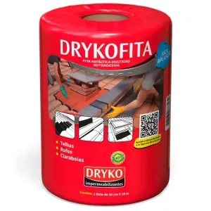 Fita Adesiva Asfáltica de Alumínio Drykofita 20cmx10m Dryko