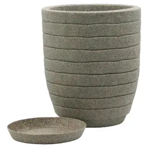 Vaso Relevo em Granito Pedra 30 x 40cm 20L Vasart