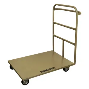 Carro Plataforma Aço 800x600mm 250kg c/ uma Aba Fixa Bumafer