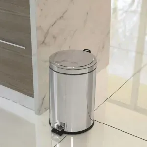 Lixeira com Pedal em Aço Inox Polido e Balde Interno 20 L Tramontina