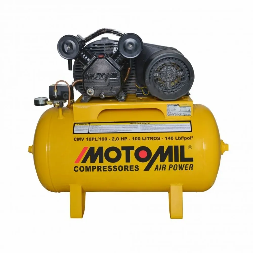 Compressor Profissional CMV-10PL/100A Motomil - Ferramentas Kennedy