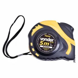 Trena curta de aço, autotrava, 5 m x 19 mm, VONDER Plus
