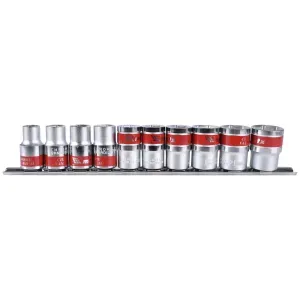 Jogo De Soquetes Sextavados 10-22MM Encaixe 1/2" 10 Pçs Mtx