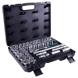 Jogo de Soquetes com 39 Peças encaixe 1/2" 135789 Stels