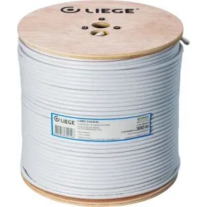 Cabo Coaxial Série 59 47% 300m Branco Liege