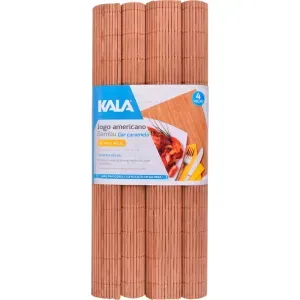 Jogo Americano 4 Peças 30x45cm Caramelo Kala