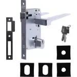 Fechadura Externa Roseta Quadrada Cromada Stam