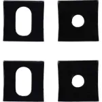 Fechadura Externa Roseta Quadrada Cromada Stam