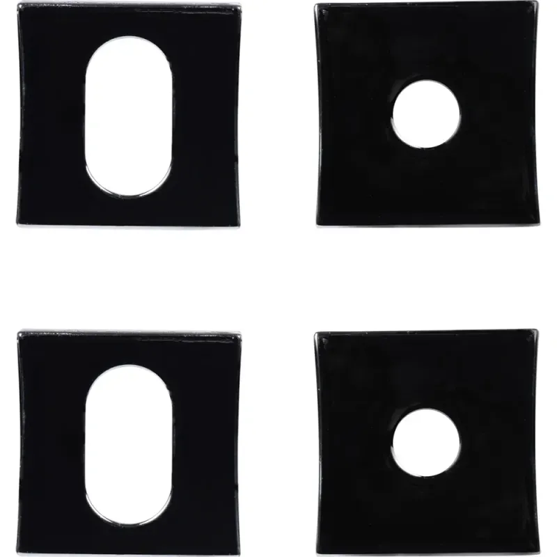 Fechadura Externa Roseta Quadrada Cromada Stam