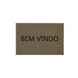 CAPACHO BEM VINDO KAPAZI 40X60CM BEGE