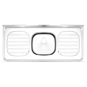 PIA DE AÇO INOX COM CUBA 1,20X53CM FRANKE
