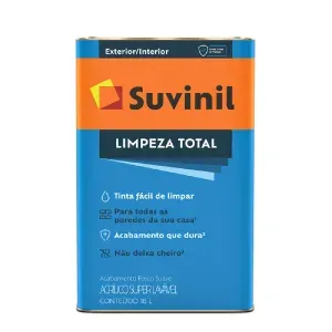 ACRÍLICO LIMPEZA TOTAL FOSCO BRANCO 18L SUVINIL