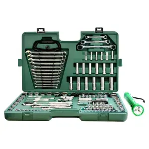 Kit de Ferramentas 150 Peças Com 1 Lanterna Sata