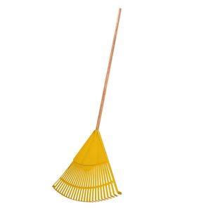 Vassoura Plástica Amarela 26 Dentes C/Cabo COLLINS