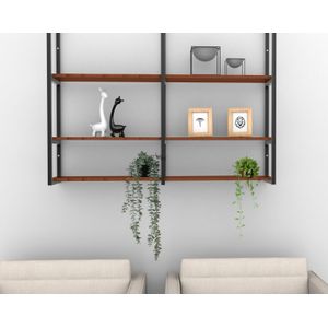 Prateleira Industrial com 3 Prateleiras 120x20cm Avelã Brasforma