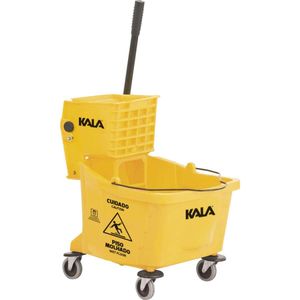 Balde para Limpeza com Espremedor Amarelo 32L 570x400mm Kala