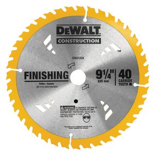 Disco para Serra Circular 9.1/4” 40 dentes DW3132A Dewalt